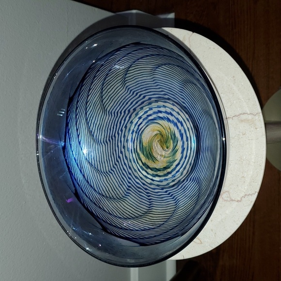 Robert Held Art Glass Centerpiece Bowl Signed - Picture 9 of 10